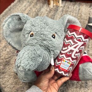 Alabama Roll Tide elephant Pillow pet and Tervis 16oz hot cold cup cup never use